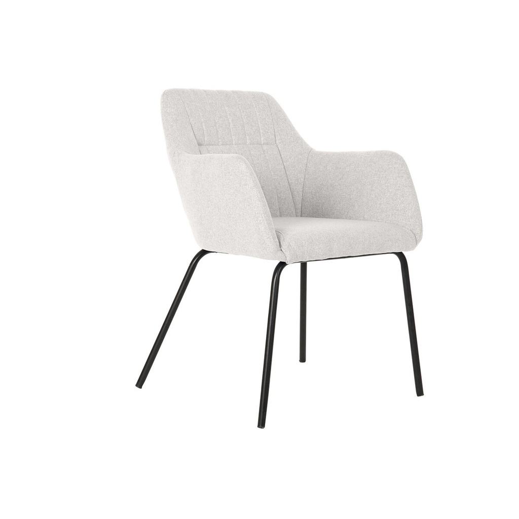 Silla DKD Home Decor Beige Poliéster Metal 59,5 x 60,5 x 78 cm