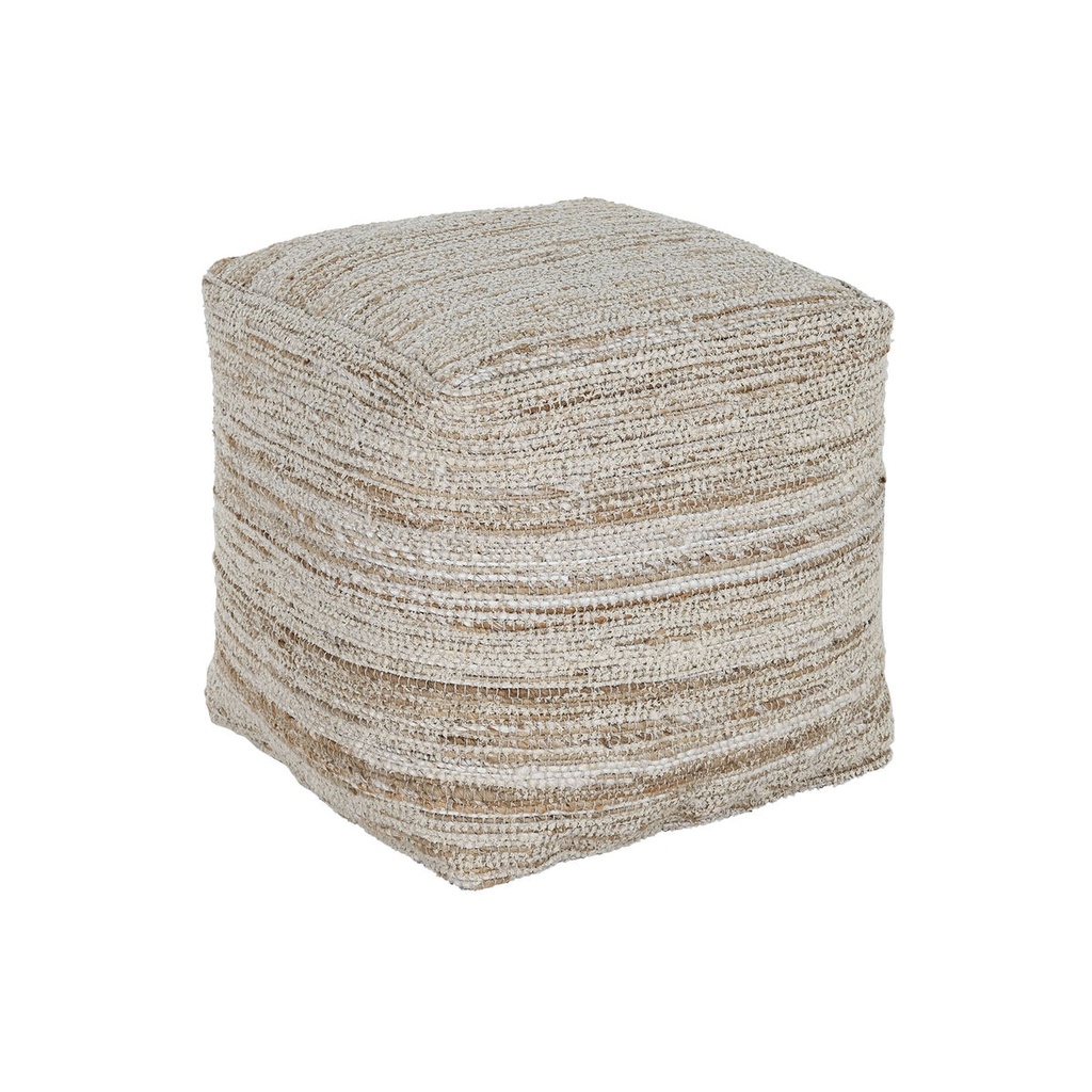 Reposapiés Home ESPRIT Blanco Natural 45 x 45 x 45 cm