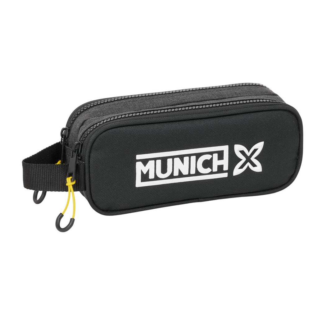 Double Carry-all Munich Topo Black 21 x 8 x 6 cm
