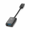 USB Adaptor HP N2Z63AA 10 cm Black