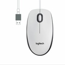 Ratón con Cable y Sensor Óptico Logitech 910-006764 Blanco 1000 dpi