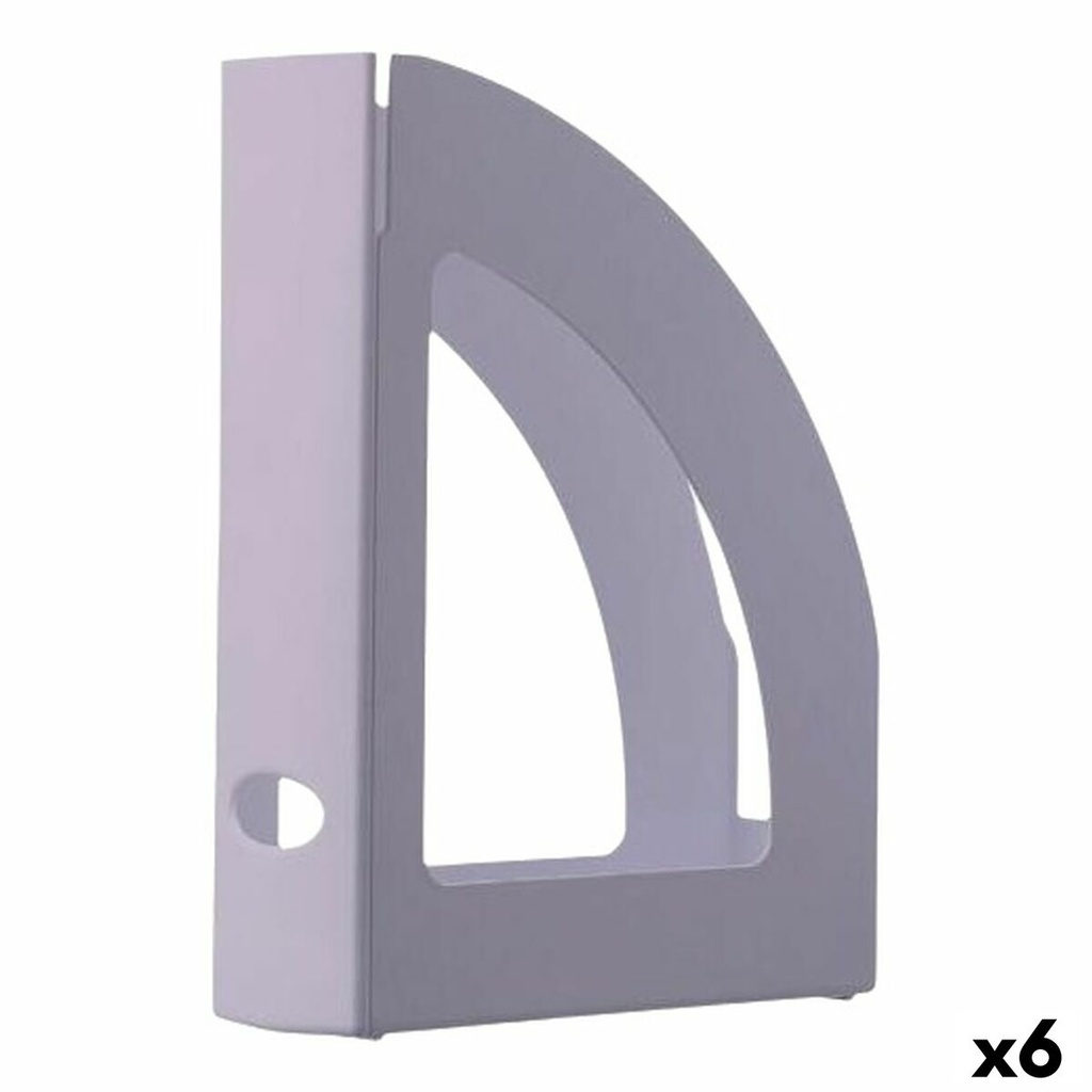 Magazine rack Archivo 2000 Light mauve A4 Recyclable 25 x 8 x 32 cm (6 Units)