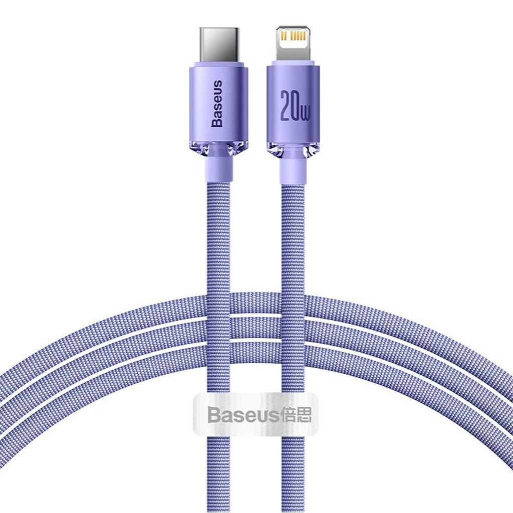 Cable USB-C a Lightning Baseus CAJY000205 Morado 1,2 m