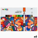 Set of Felt Tip Pens Carioca Prisma Multicolour 18 Pieces (6 Units)