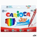 Set of Felt Tip Pens Carioca JOY Multicolour 24 Pieces (24 Units)