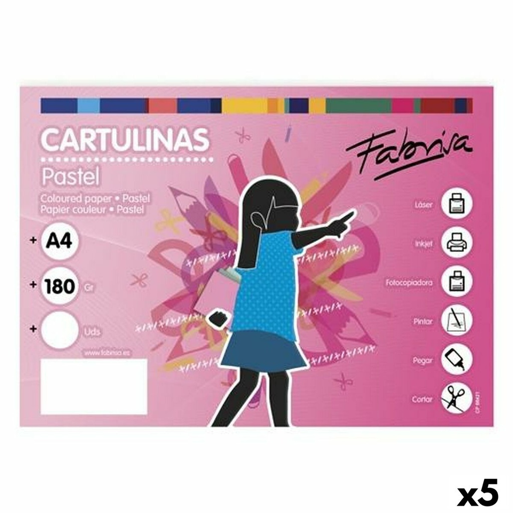 Cartulinas Fabrisa Blanco (5 Unidades)