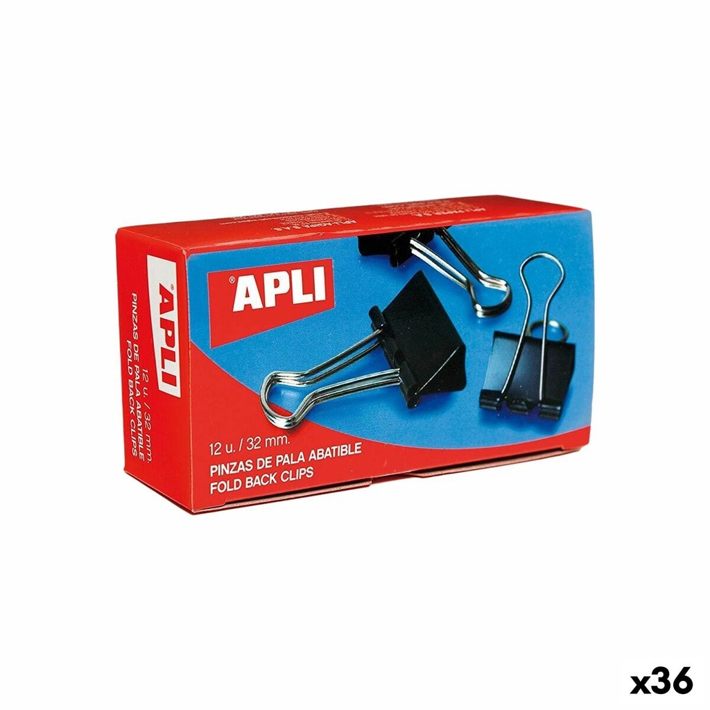 Clamps Apli Black Silver 51 mm (36 Units)