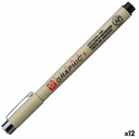 Felt-tip pens Talens Sakura PIGMA GRAPHIC 1 Black (12 Units)