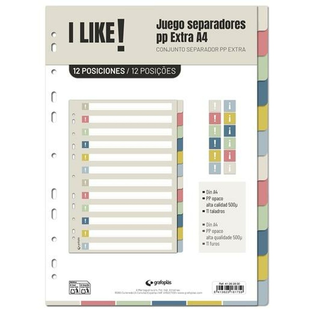 Seperators Grafoplas I Like polypropylene