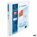 Carpeta de anillas Exacompta KREACOVER Blanco A4+ (10 Unidades)