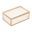 Jewelry box Home ESPRIT Golden Metal Crystal 15 x 11 x 5,5 cm