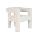 Butaca Home ESPRIT Blanco Poliéster Madera 67 X 61,5 X 67,5 CM