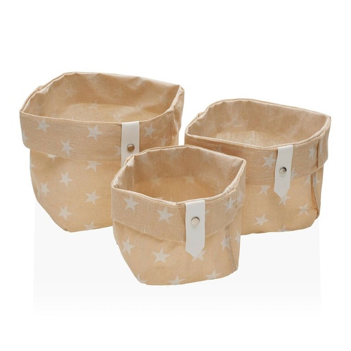 Set de Cajas Organizadoras Apilables Versa Stars 10 x 10 x 10 cm 14 x 14 x 14 cm 12 x 12 x 12 cm