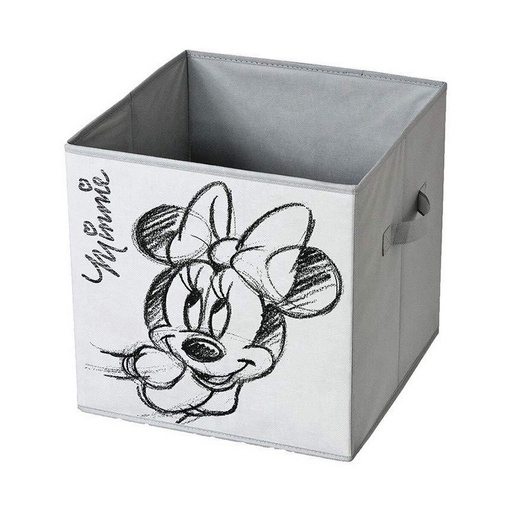 Bucket container Domopak Living Minnie Light grey Cloth 32 x 32 x 32 cm