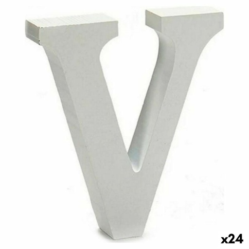 Letra Pincello V Blanco 2 x 11 cm (24 Unidades)