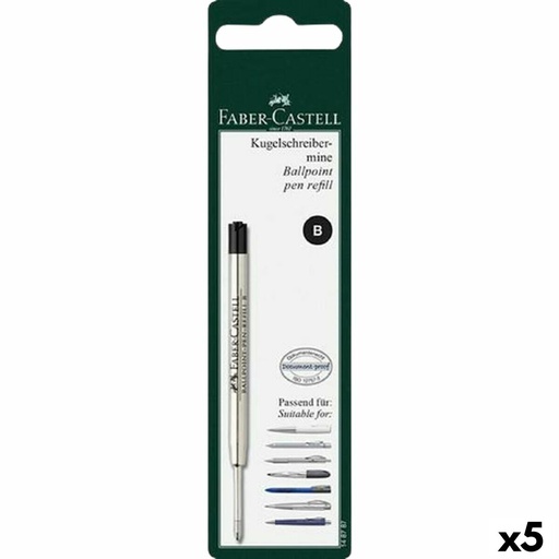 Recambios Faber-Castell Bolígrafo Negro (5 Unidades)