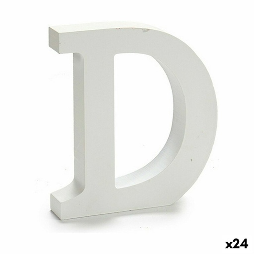 Letter Pincello D White 2 x 16 x 14,5 cm (24 Units)