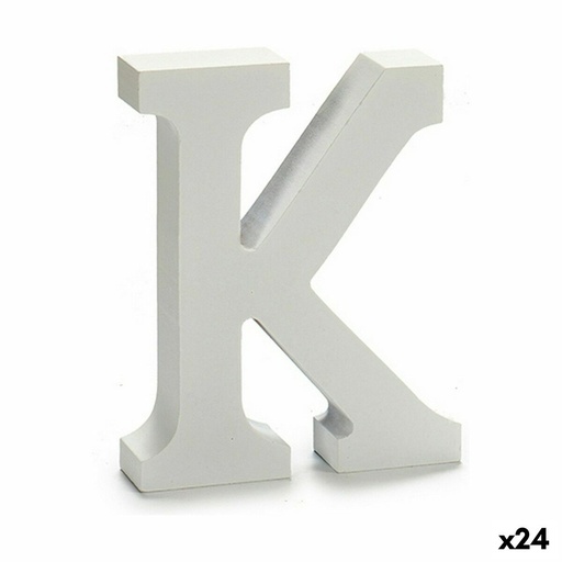 Letra Pincello K Blanco 2 x 16 x 14,5 cm (24 Unidades)