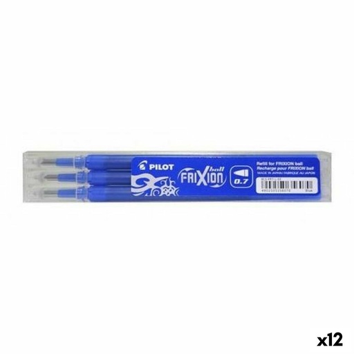 Set de recambios Pilot Frixion 0,7 Bolígrafo 3 Piezas Azul (12 Unidades)
