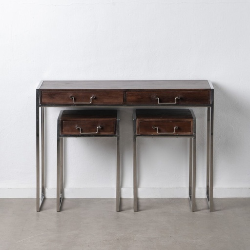 Set of furniture Brown Silver 114 x 40,6 x 81,3 cm