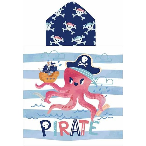 Poncho-Towel with Hood Secaneta Piratepolp 60 x 120 cm