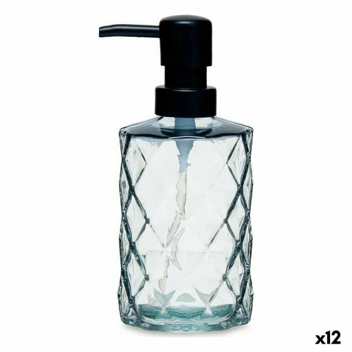 Dispensador de Jabón Berilo CN-B5463VB-1-368 Negro Cristal Plástico Diamante 410 ml 9 x 18 x 7 cm (12 Unidades)