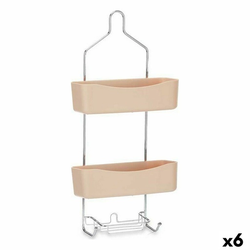 Estantería de Baño Berilo W7072 - 384 Beige Metal Plástico 28 x 60 x 14 cm (6 Unidades)