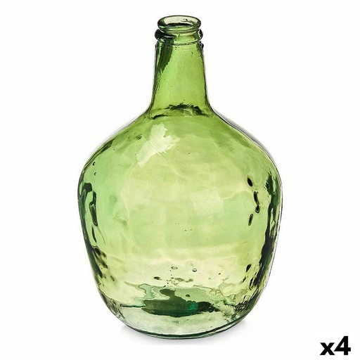 Decorative bottle Gift Decor 2255/04-G Green Smooth 4 L 17 x 29 x 17 cm Decoration (4 Units)