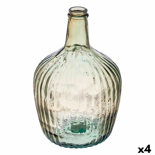 Botella decorativa Gift Decor 2255/04R-CH Transparente Champagne Rayas 4 L 17 x 29 x 17 cm Decoración (4 Unidades)