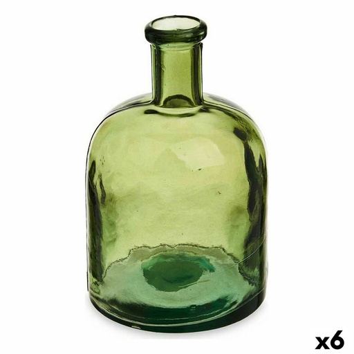 Decorative bottle Gift Decor 2385-G Green Width 2,25 L 15 x 23,5 x 15 cm Decoration (6 Units)