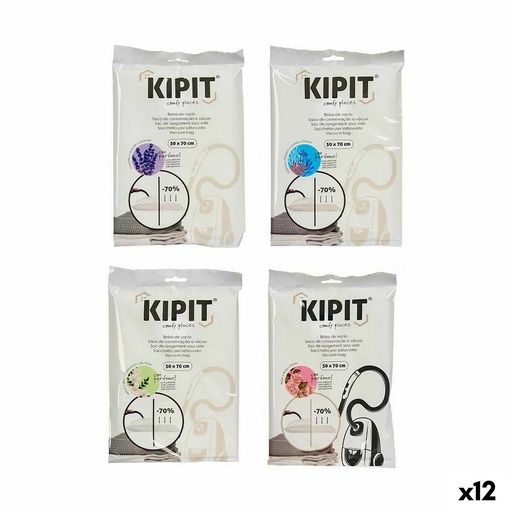 Bolsas de Vacío Kipit 54208 Transparente Plástico 50 x 70 cm (12 Unidades)