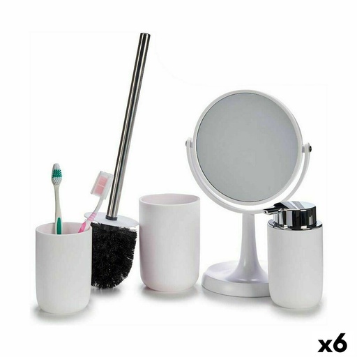 Set de Baño Berilo CN-B6369-W Blanco Polipropileno 4 Piezas (6 Unidades)
