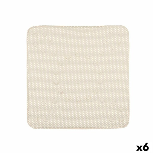Non-slip Shower Mat Berilo BM814-5353 - 322 Beige PVC 53 x 52,5 x 1 cm (6 Units)