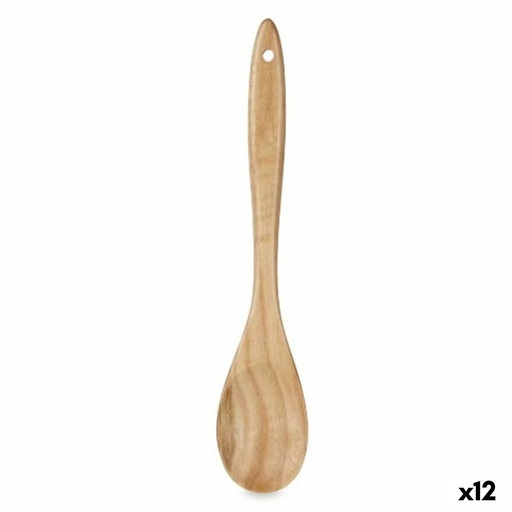 Cucharón Kinvara KT143046A Natural Madera 7 x 35 x 2 cm (12 Unidades)