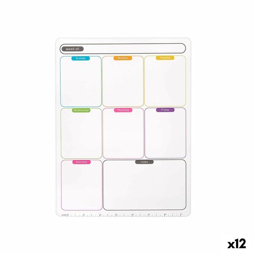 Planificador Semanal Pincello 425 Blanco A4 Imán (12 Unidades)