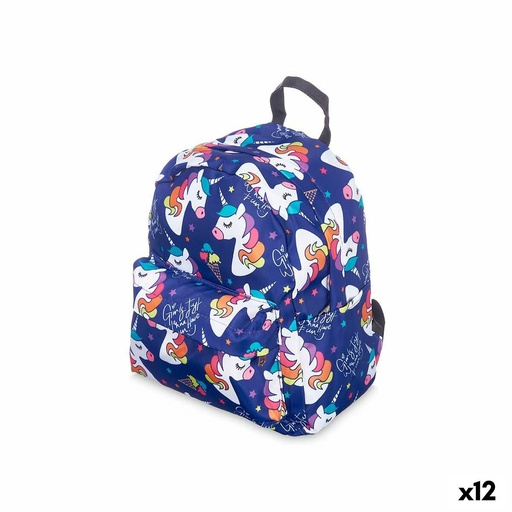 School Bag Pincello 586 Multicolour 28 x 12 x 22 cm Unicorn (12 Units)