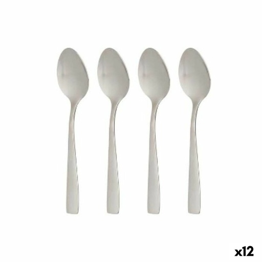 Set de cucharas de postre Kinvara 86907 Plateado Acero Inoxidable 2,7 x 13,5 x 0,3 cm Postre (12 Unidades)