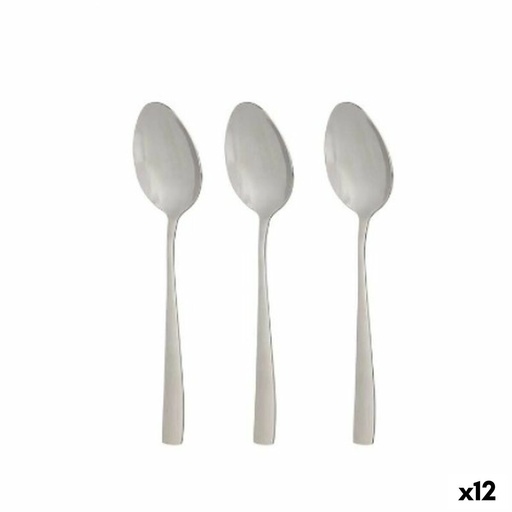 Set de Cucharas Kinvara KT190017-3 Plateado Acero Inoxidable 21 x 4,5 x 2,5 cm (12 Unidades)