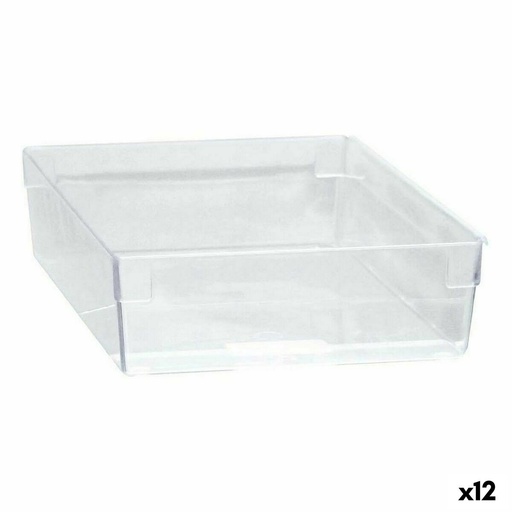 Caja Multiusos   Modular Transparente 22,5 x 15,5 x 5,3 cm (12 Unidades)