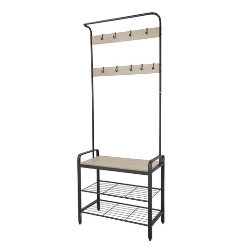 Perchero de Pie Vinthera Moa Acero Negro 72 x 34 x 183 cm