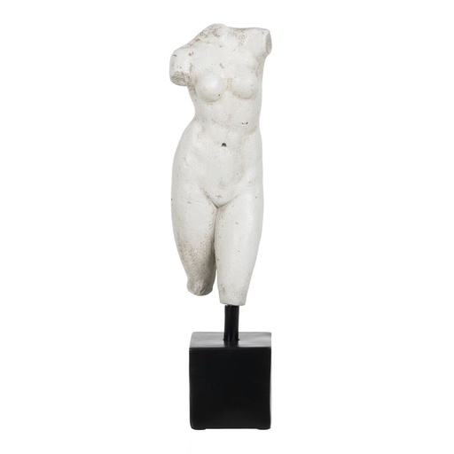 Figura Decorativa Blanco Negro Busto 14 x 11 x 43 cm