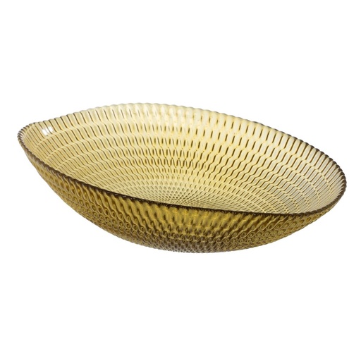 Centro de Mesa Amarillo Cristal 21 x 21 x 6,5 cm