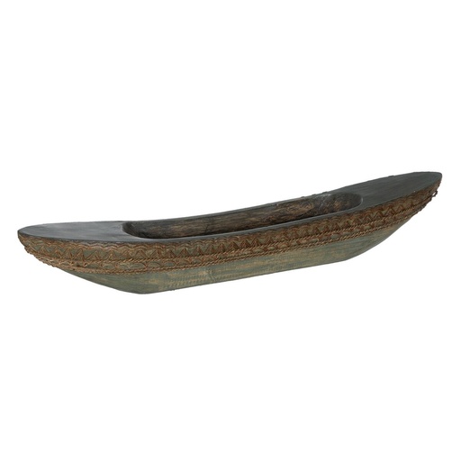 Centerpiece Brown Green Wood Natural Fibre 98 x 14 x 16 cm
