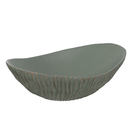 Centerpiece Green Golden Polyresin 40,5 x 26,5 x 13,5 cm