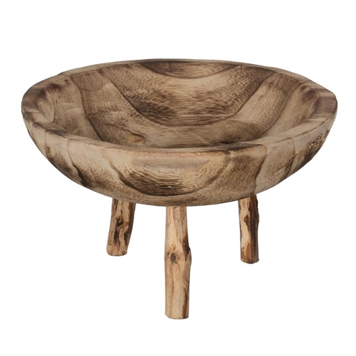 Centro de Mesa Beige Madera 27 x 27 x 16 cm