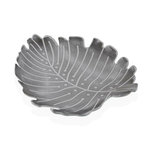 Centro de Mesa Versa Gris Madera MDF 28 x 3,5 x 33 cm Hoja