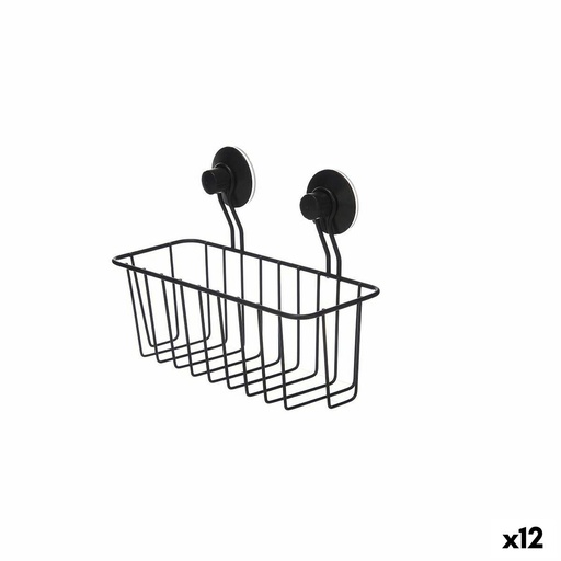 Soporte de Ducha Berilo W3100-5AP Negro Acero ABS 24 x 18 x 10 cm (12 Unidades)