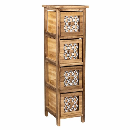 Cajonera Alexandra House Living Marrón Madera Madera de Paulonia 26 x 61 x 22 cm