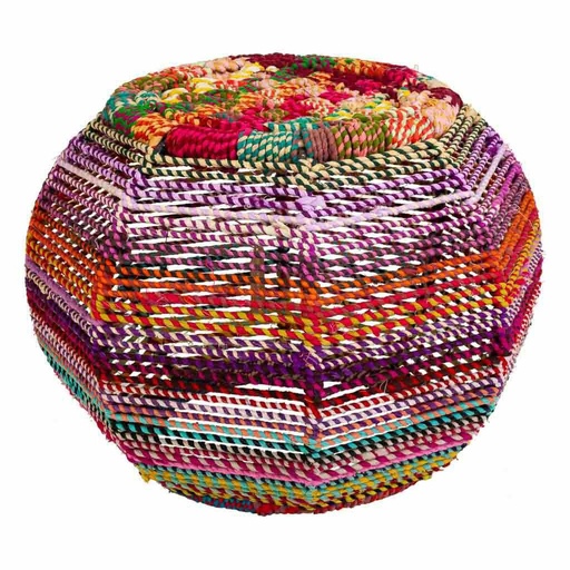 Taburete Alexandra House Living Rojo Cuerda Hierro 45 x 30 x 30 cm