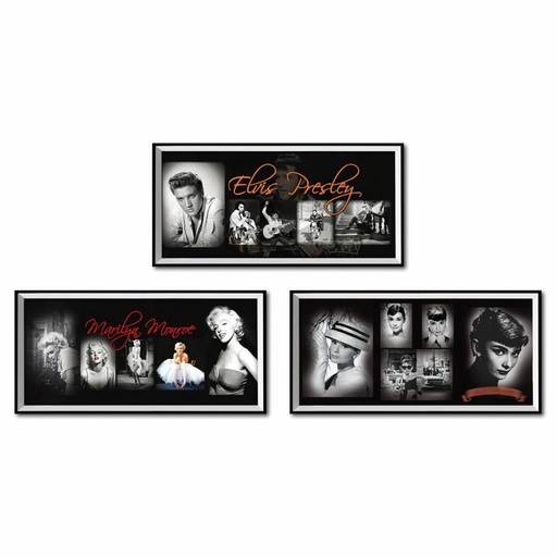 Painting 3D Alexandra House Living Glass Plastic 53 x 2 x 26 cm 3 Pieces